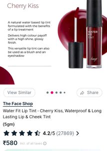 the face shop water fit lip tint