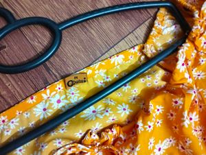 🌻Yellow Floral Print Crop Top With Puffed Sleeves