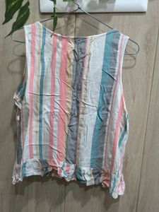Striped Button-Down Tank