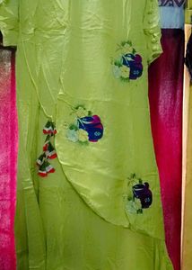 Lime Green Embroidered gown