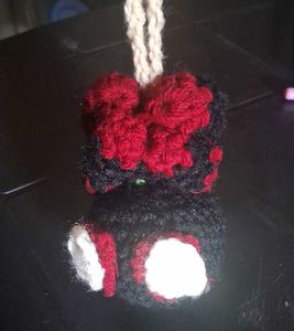 Crochet miles morales car keychain