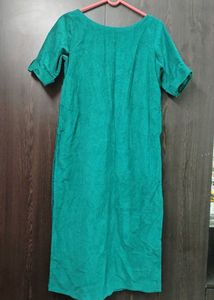 Chic Teal Corduroy fabric Kurta