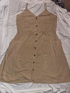 Casual Button-Front Mini Dress