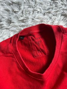 Guess Red Logo Sweatshirt