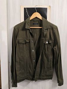 Men's Olive Green Denim Jacket