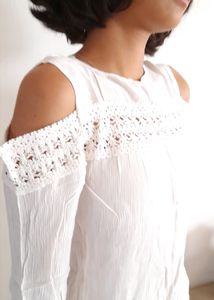 White All Over Embroidery Shorts