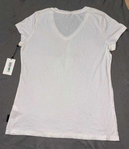 Calvin Klein Jeans White V-Neck Tee