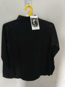Elegant Black Button-Down Top