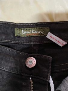 Y2K Low Waist Brown Flare Leg Trousers