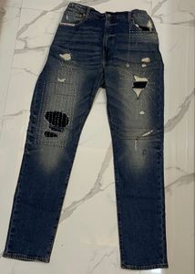 Levi’s Men Straight Fit Distressed Heavy Jeans