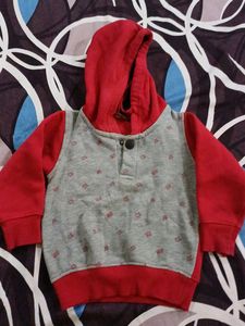 Baby Gap Hoodie - Red & Gray