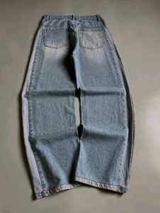 Y2k Shaded Blue Baggy Jeans