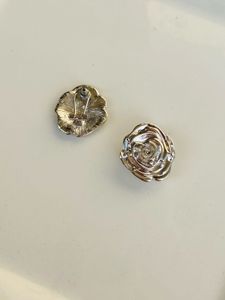 Silver Rose Stud Earrings
