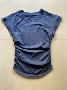 THE LABEL LIFE Blue Ruched T-Shirt