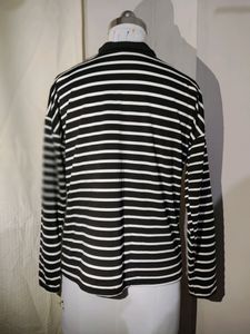 Striped Mock Neck Top