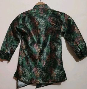 Green Kurta Pajama Floral Print For 3- 4 Year Boy