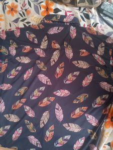 Men's Feather Print Shirt (Beach/Casual/Party)