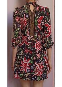 Midnight bloom floral mini dress