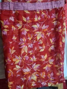 Elegant Red Floral Saree