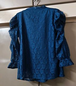 Elegant Blue Lace top
