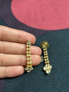 Golden Stone Studded Earrings