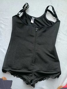 Black Shapewear Bodysuit with Zipper