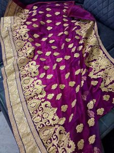 Vibrant Purple Embroidered Lehenga Set
