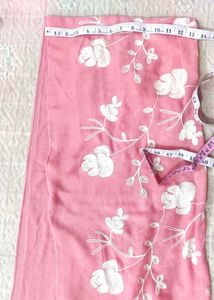 Pink Floral Scarf