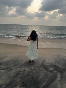 Flowy Cream Tiered Maxi Dress
