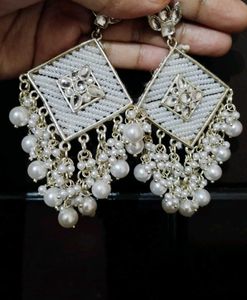 Elegant Pearl Dangle Earrings