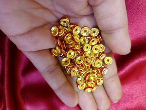 Rhinestone Spacer Red And White