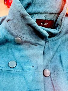 Teal Button-Down Jacket