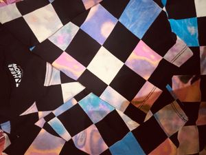 Vibrant Checkered Graphic T-Shirt
