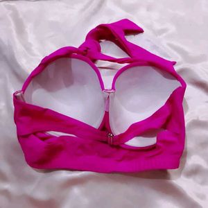 Pink bra
