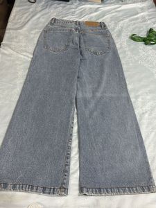 Light Wash Wide Leg Denim Jeans