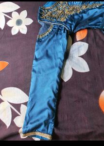 Stunning Blue Embroidered Lehenga Choli
