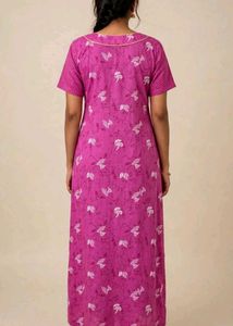 Comfortable Pink Floral Nightgown