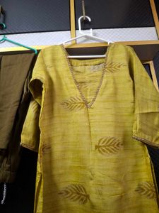Leaf Print Kurta Set