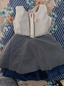 Sparkling Gold Party Frock for Girls