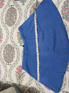 Blue A-Line Mini Skirt