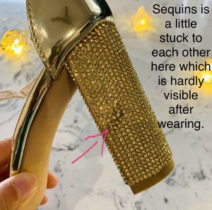 CATWALK Sparkling Gold Block Heels