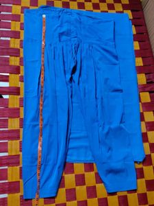 Blue Floral Print Kurti with Dupatta Set
