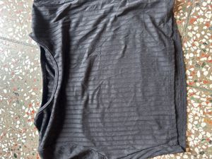 Ribbed Black Cropped Top