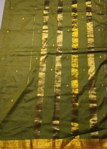 Elegant Green Saree with Gold Border
