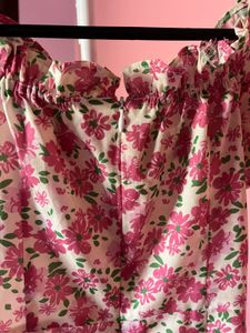 Floral Puff Sleeve Mini Dress