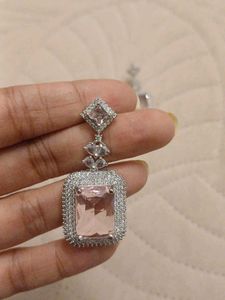 Pink Gemstone Earrings