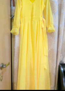 Elegant Yellow Maxi Dress