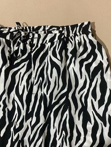 Zebra Print Wide Leg Pants