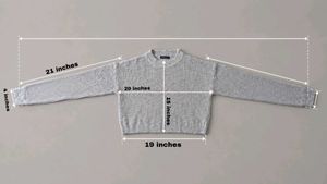 GREY MARLED RIBBED CROPPED SWEATER