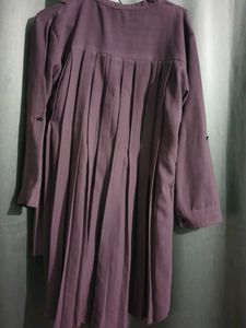 Pleated Mauve Long Sleeve Top
